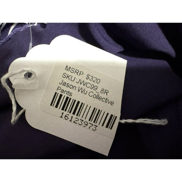 Jason Wu Collective Artistic Floral Wide Leg Trousers Sz 8 Lined Palazzo BoHo - Picture 3 of 7